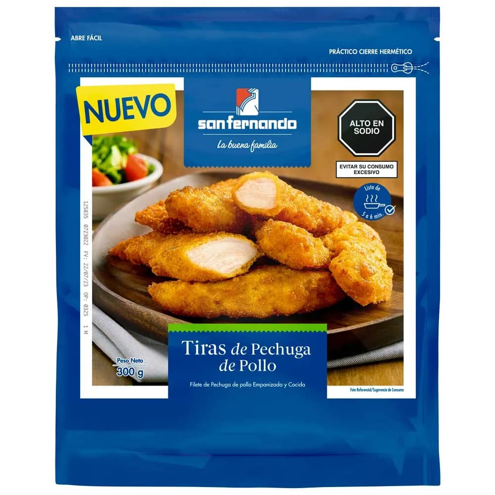Tiras de Pollo SAN FERNANDO Paquete 300g
