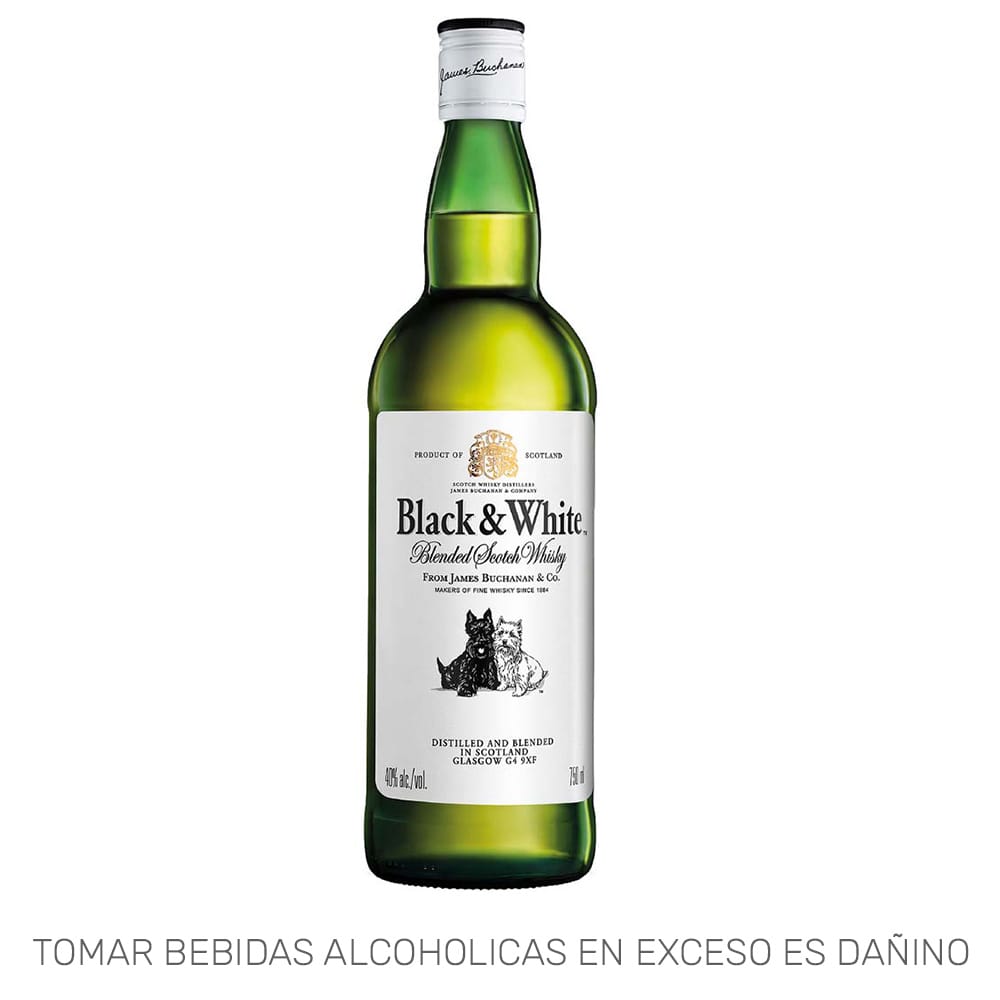 Whisky BLACK & WHITE Botella 750ml
