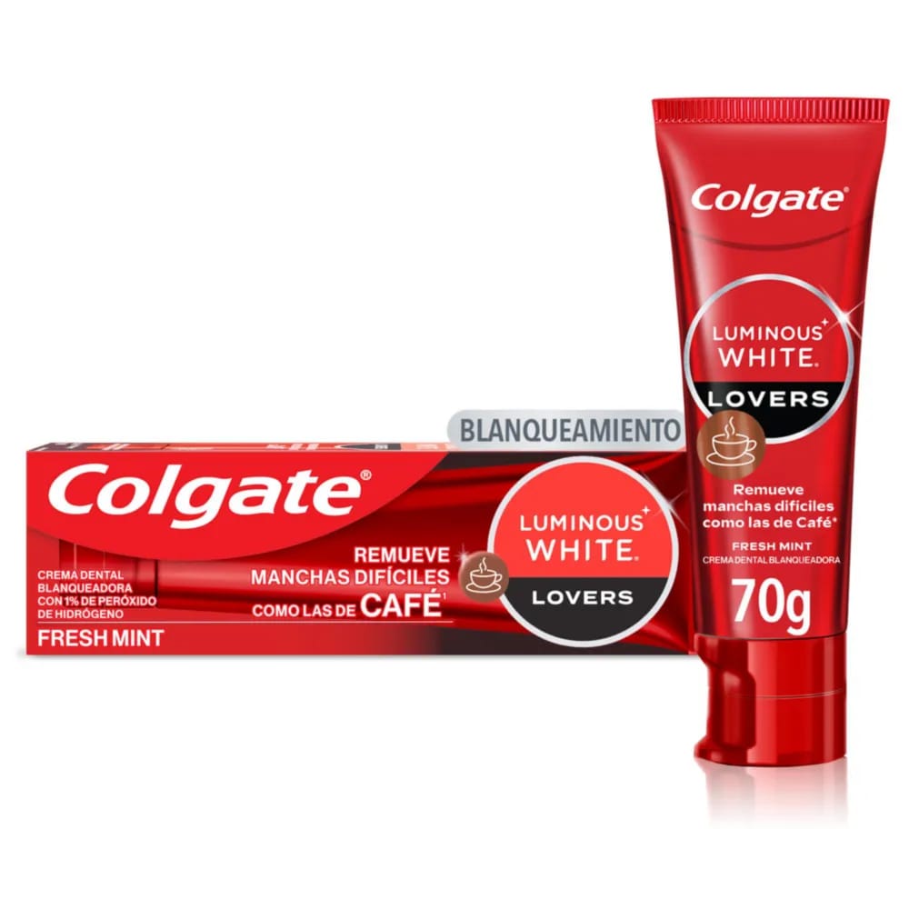 Pasta Dental COLGATE Luminous White Lovers Café Tubo 70g