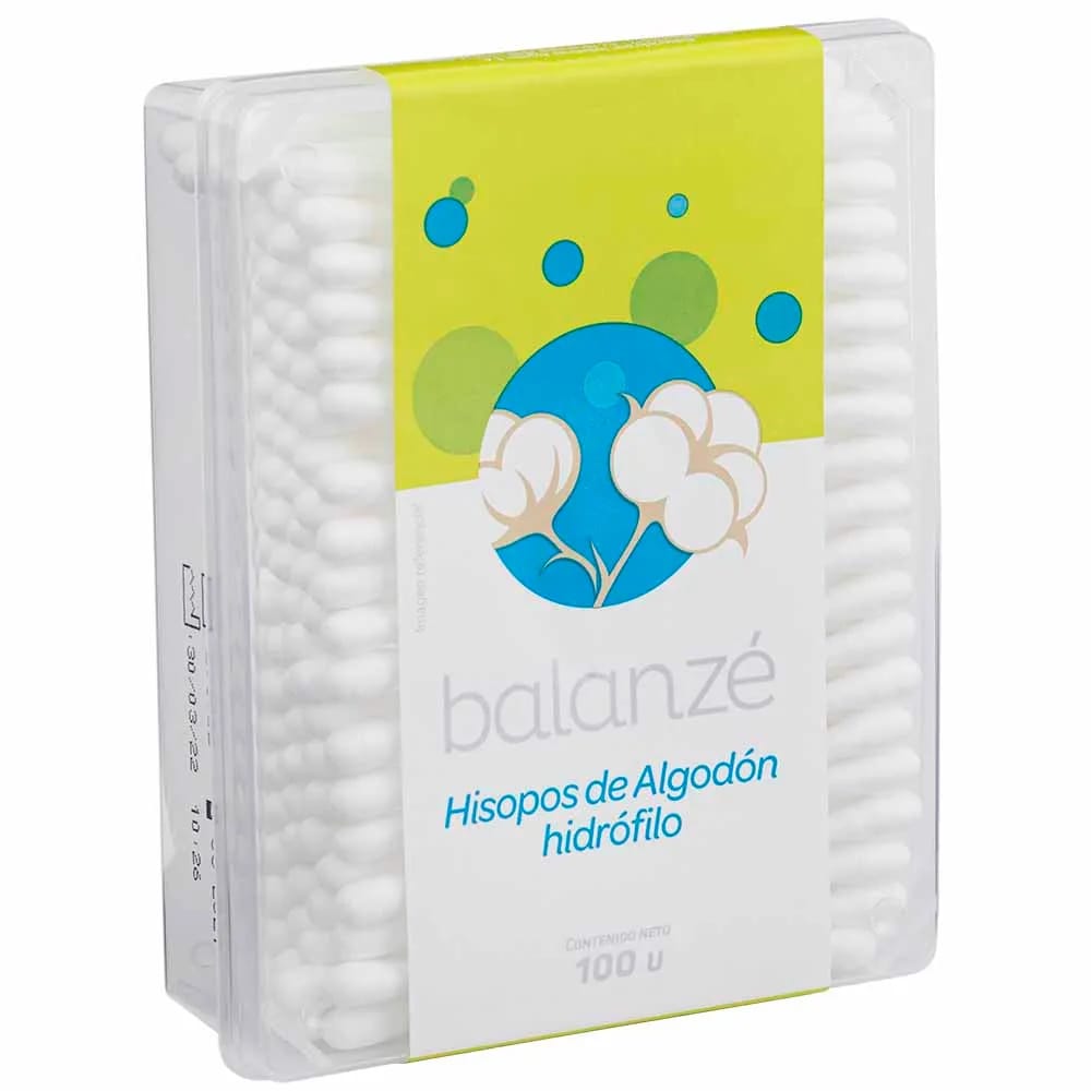 Hisopos BALANZÉ Algodón Hidrófilo Tapér 100un
