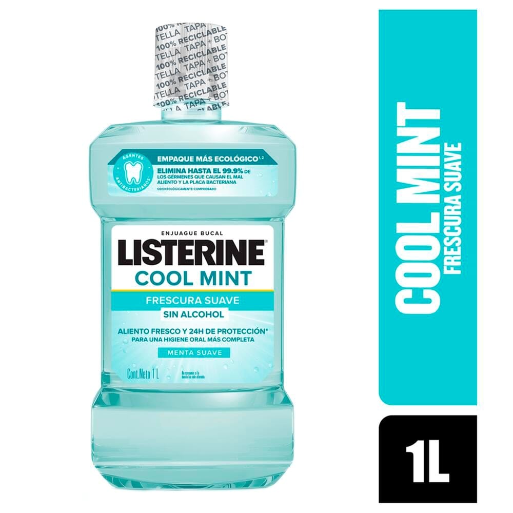 Enjuague Bucal LISTERINE Menta Suave Frasco 1L