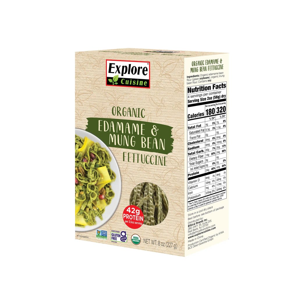 Fideos Fetuccini Edamame EXPLORE CUISINE Caja 227g