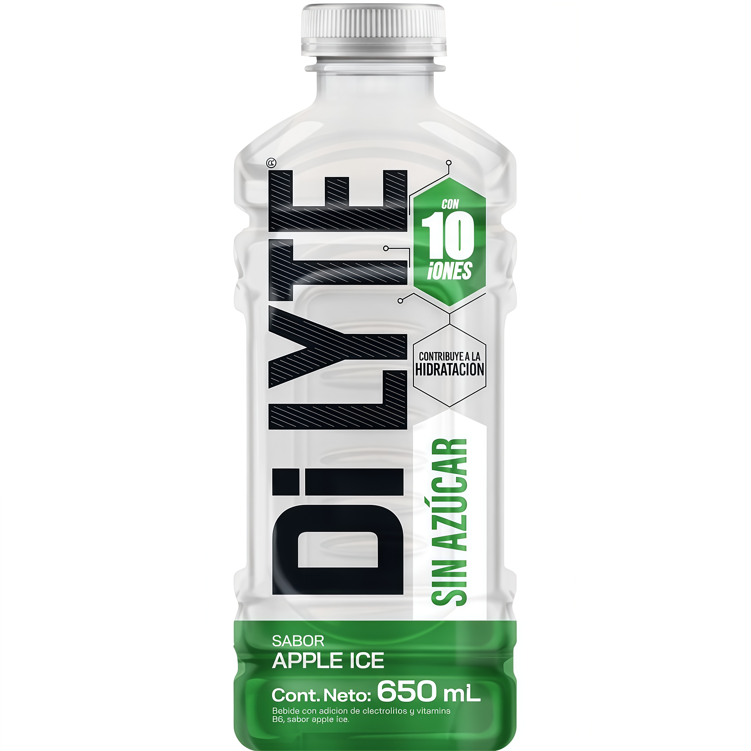 Bebida Rehidratante DILYTE Sabor a Manzana ICE sin Ázucar Botella 650ml