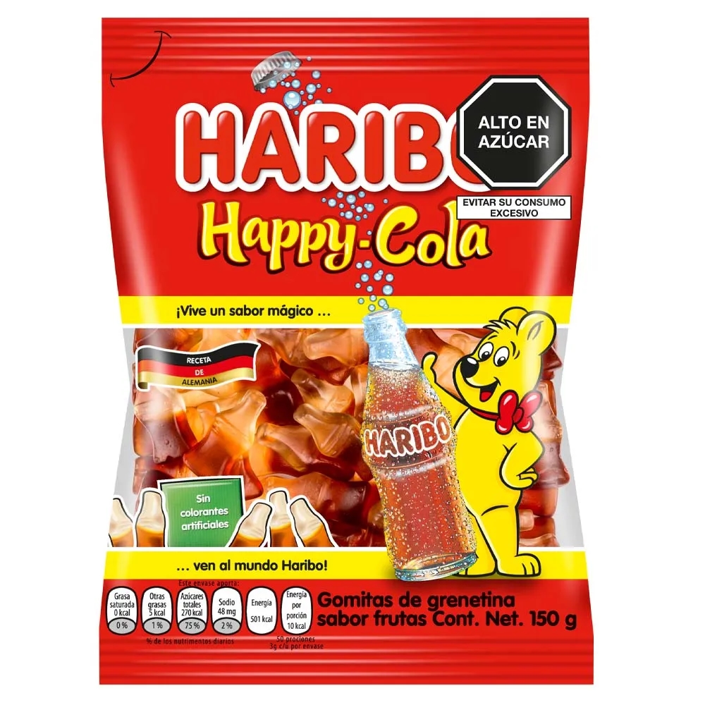 Gomitas HARIBO Happy Cola Latam Bolsa 150g