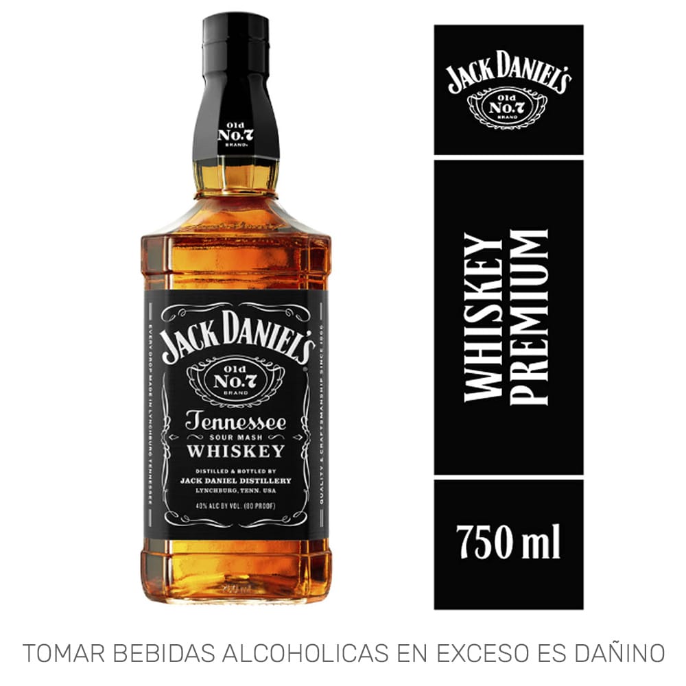 Whisky JACK DANIEL'S Old N°7 Botella 750ml