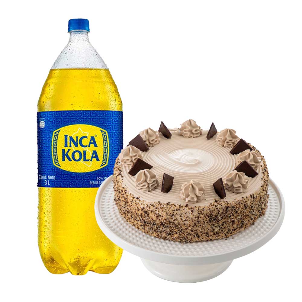 Pack Torta de Moka Mediana LA FLORENCIA 1un + Gaseosa INCA KOLA Sabor Original Botella 3L