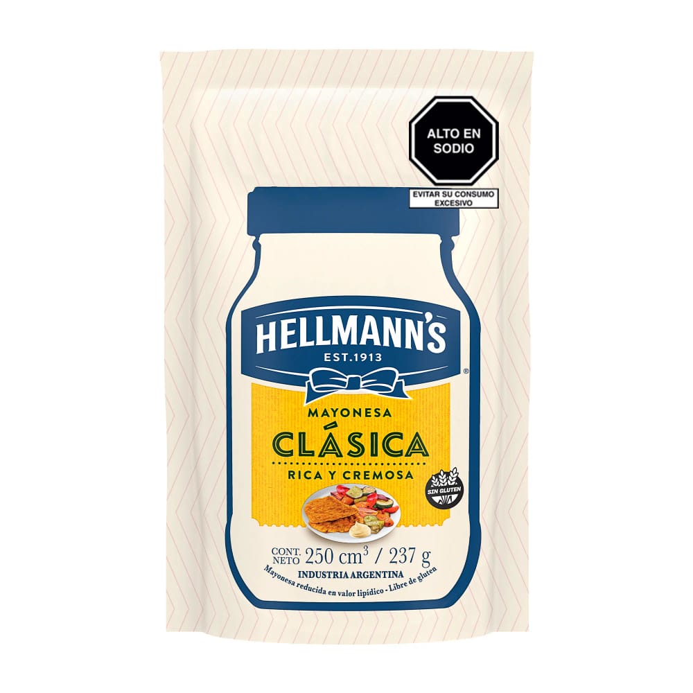 Mayonesa Clásica HELLMMANN'S Doypack 237g