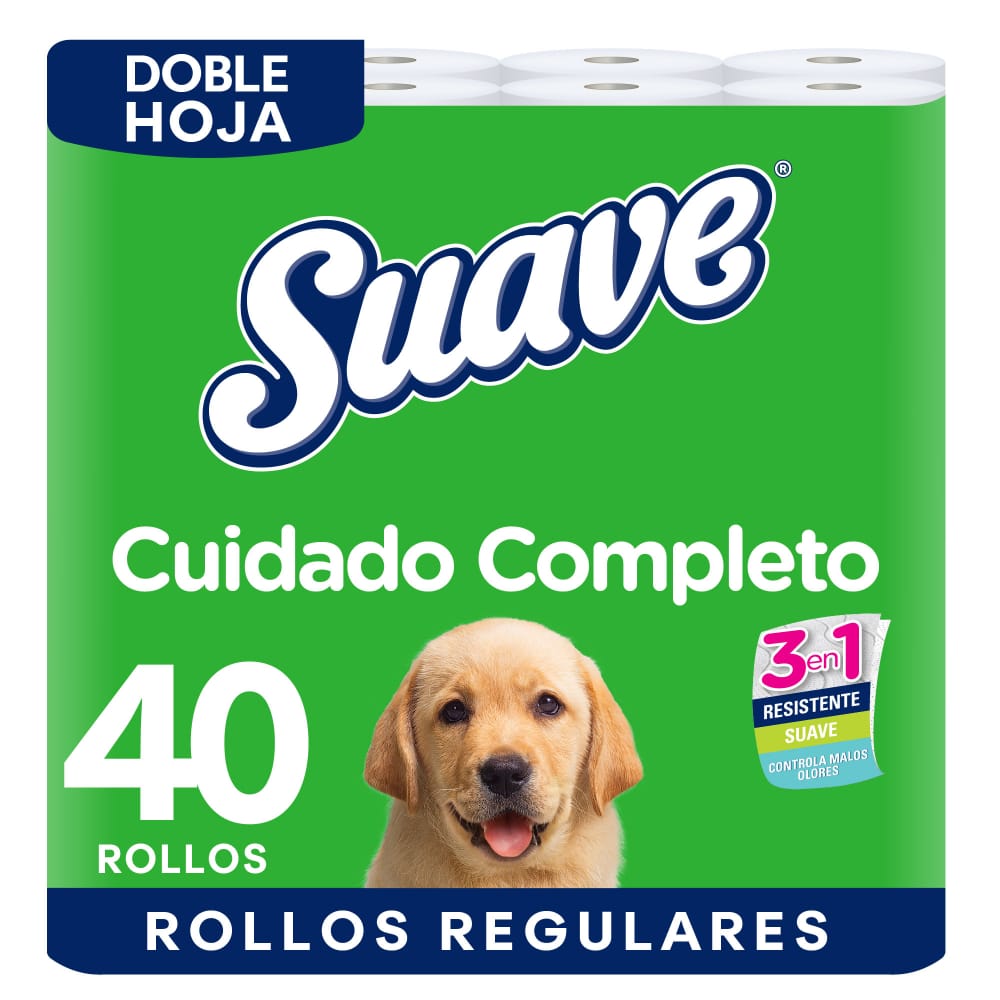Papel Higiénico SUAVE Cuidado Completo Paquete 40un