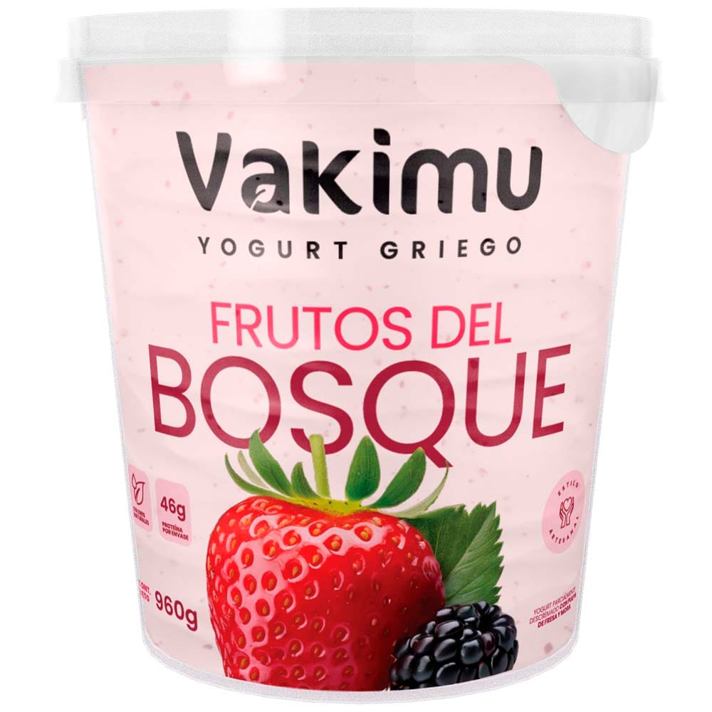 Yogurt Griego VAKIMU Frutos del Bosque Pote 960g
