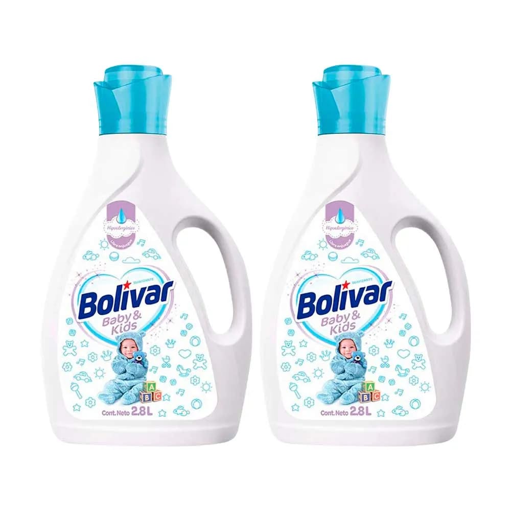 Pack Suavizante BOLÍVAR Libre Enjuague Bebé Frasco 2.8L x 2un