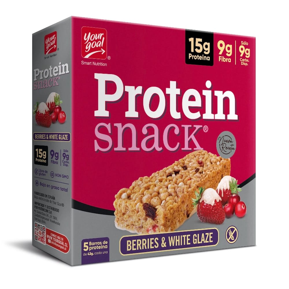 Barras de Cereal PROTEIN SNACK Berries & White Caja 210g