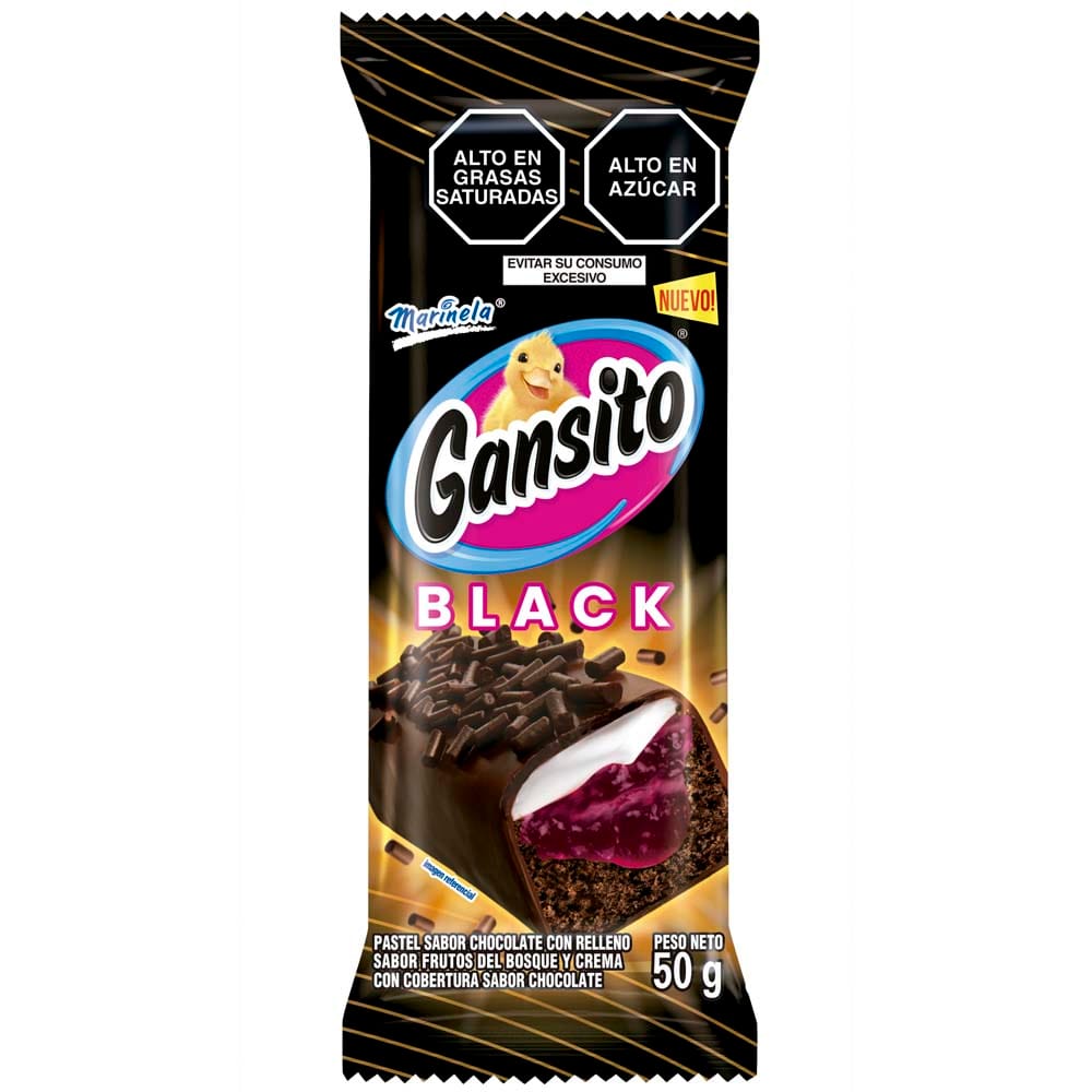 Pastelito Gansito BIMBO Black Marinela Bolsa 50g
