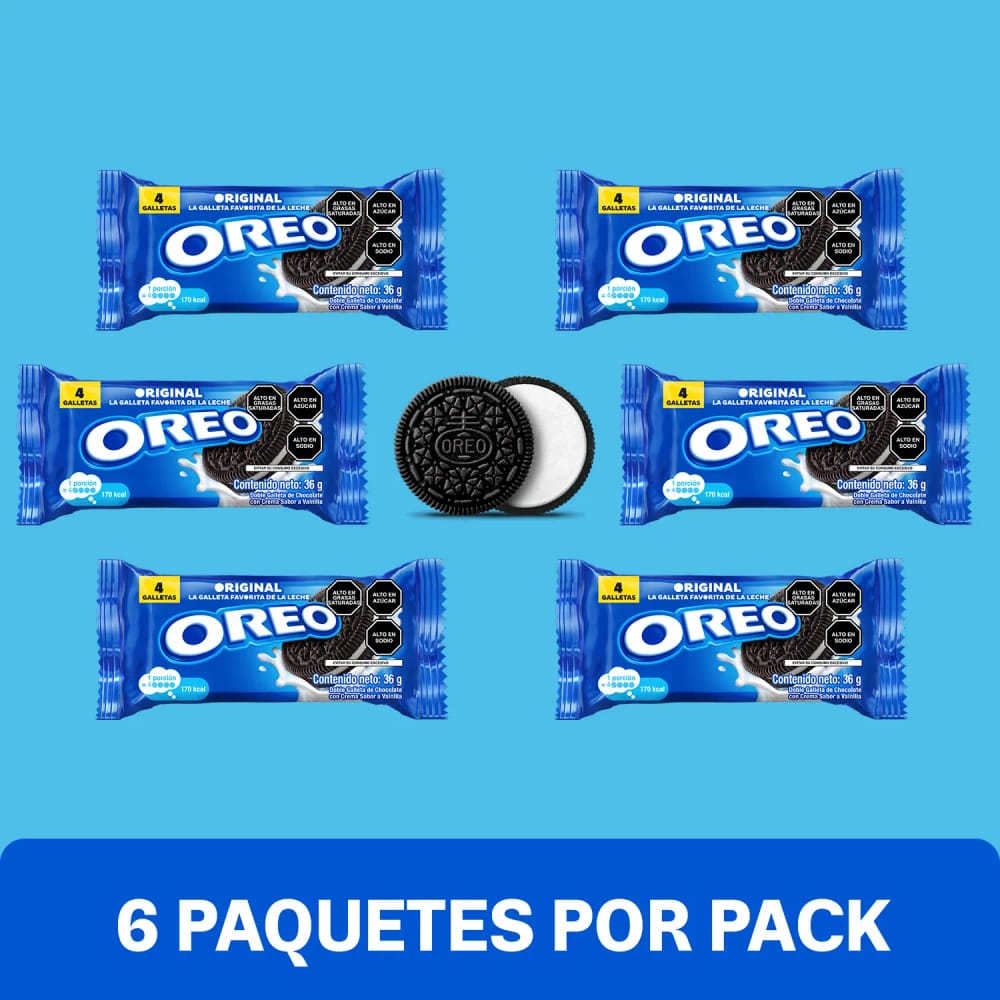 Galleta OREO Regular Paquete 6un Galleta NABISCO Oreo Regular Paquete 6un