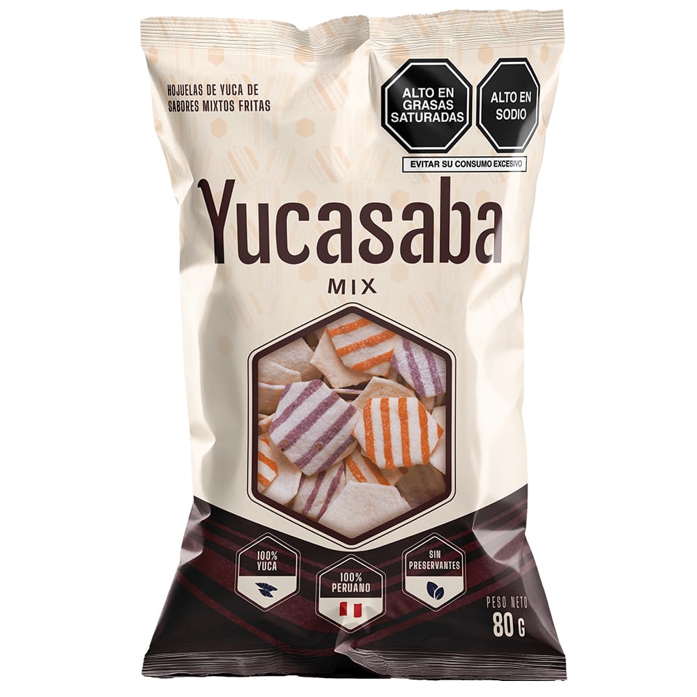 Hojuelas de Yuca Mix YUCASABA Bolsa 80g