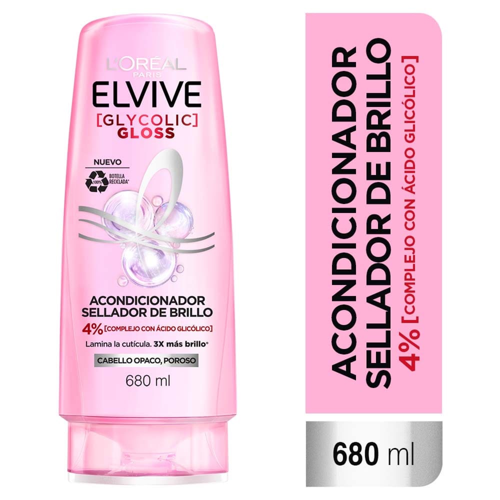 Acondicionador ELVIVE Glycolic Gloss Frasco 680ml