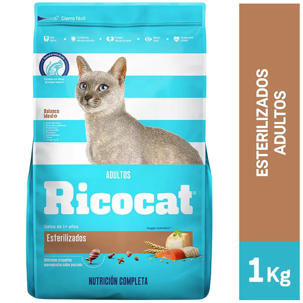 Alimento para Gato RICOCAT Adulto Esterilizado Bolsa 1Kg