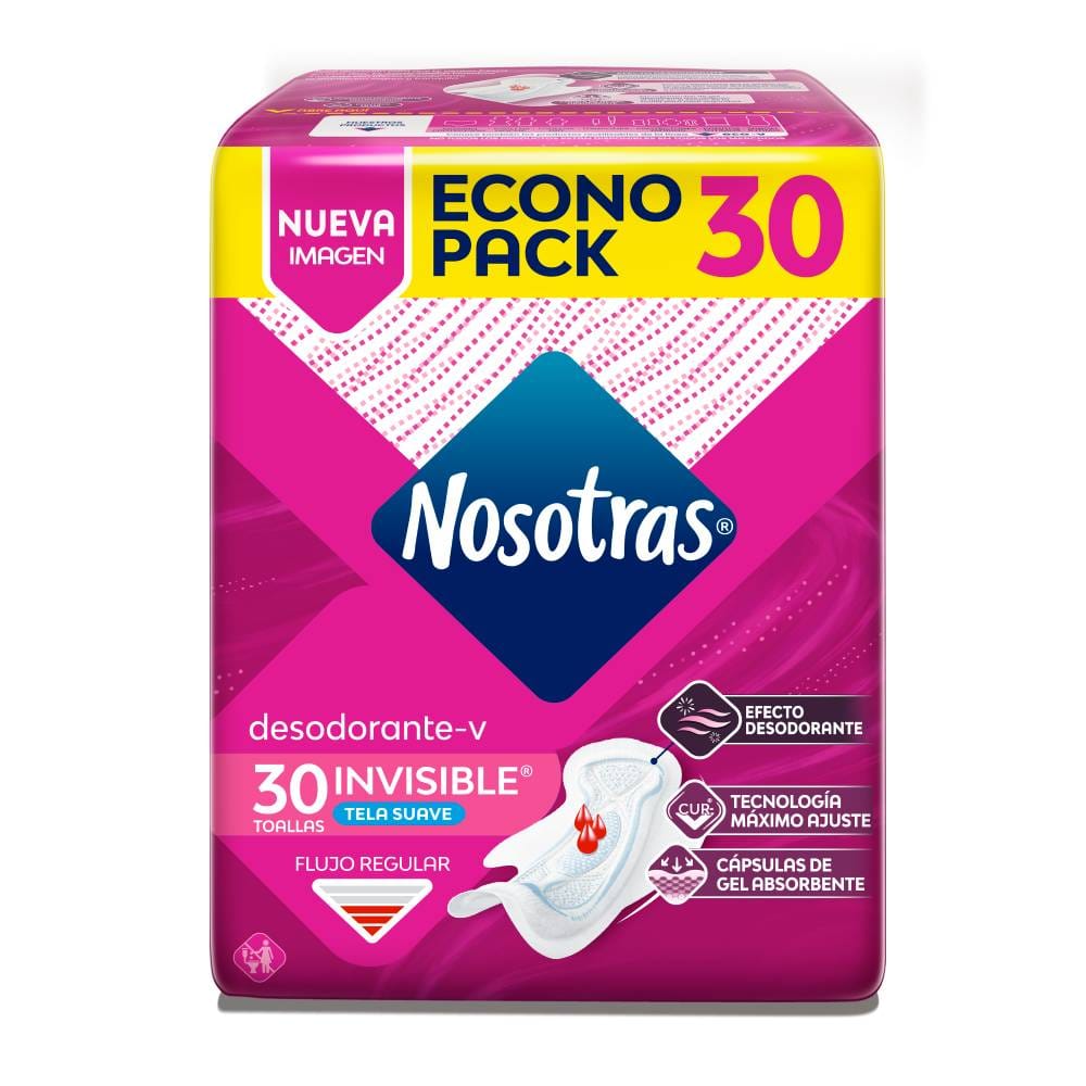 Toalla Higienica NOSOTRAS Invisible Paquete 30un