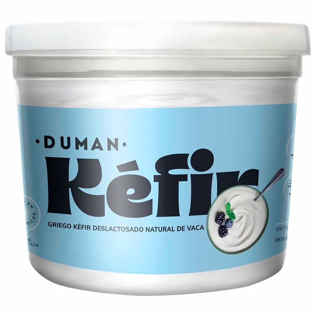 Yogurt Griego Kéfir Deslactosado DUMAN Natural Pote 200g