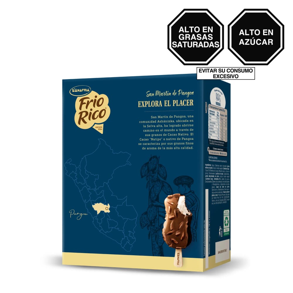 Frio Rico D'ONOFRIO Paleta Mini Sabor Vainilla Caja 5un