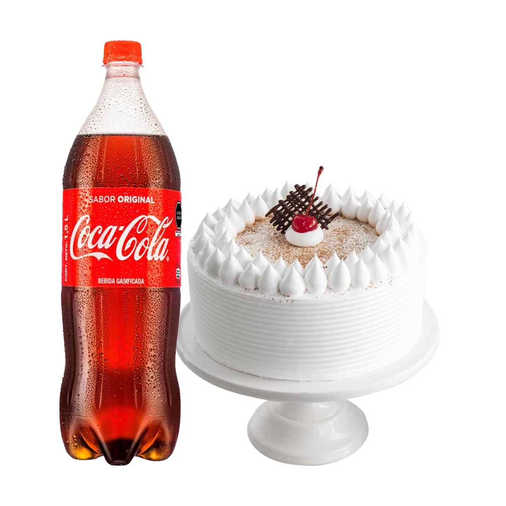 Pack Torta 3 Leches Vainilla Chica LA FLORENCIA 1un + Gaseosa COCA COLA Botella 1.5L