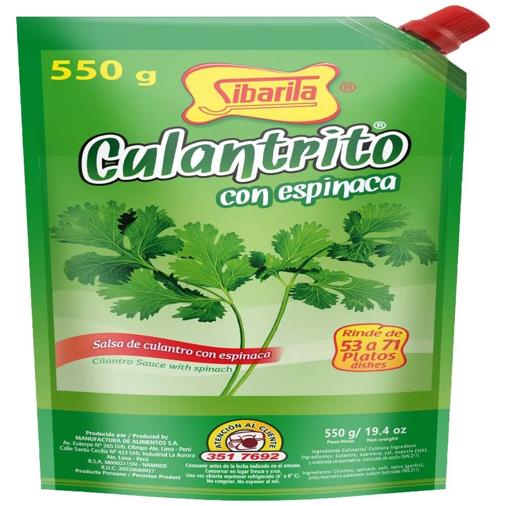 Salsa de Culantro SIBARITA Culantrito Doypack 550g