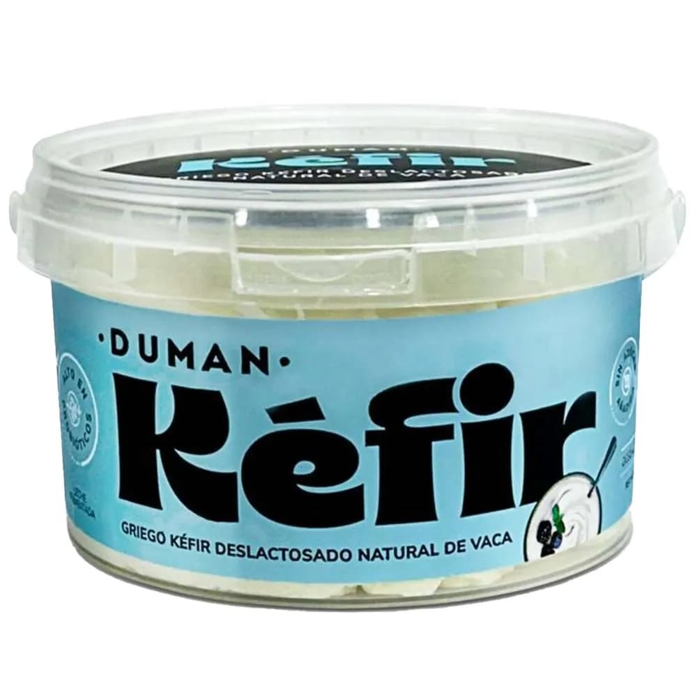 Yogurt Griego Kéfir Deslactosado DUMAN Natural Pote 500g