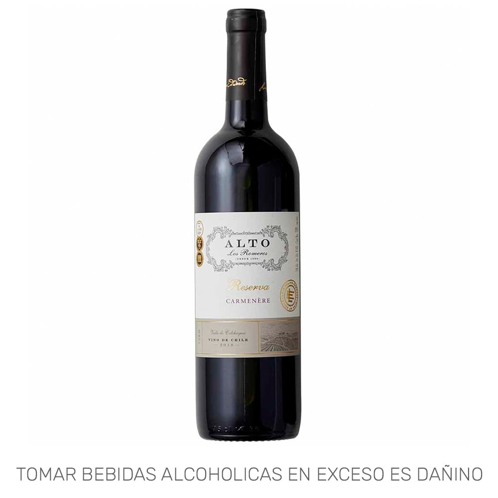 Vino Tinto ALTOS LOS ROMEROS Reserva Carmenere Botella 750ml