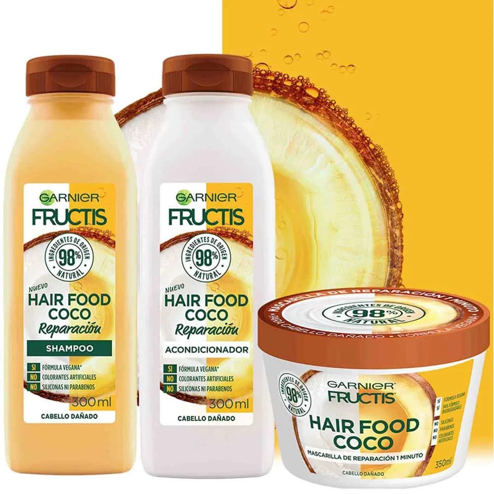 Mascarilla Reparadora FRUCTIS Hair Food de Coco Frasco 350ml