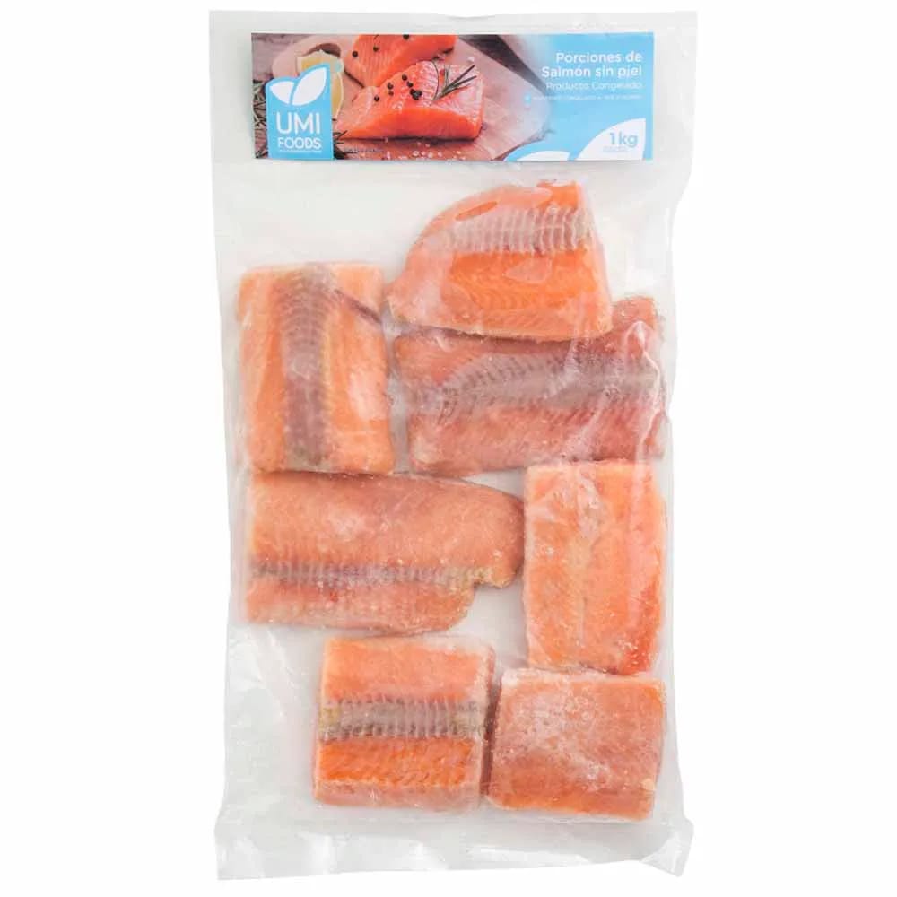Porciones de Salmón sin Piel UMIFOODS Bolsa 1Kg