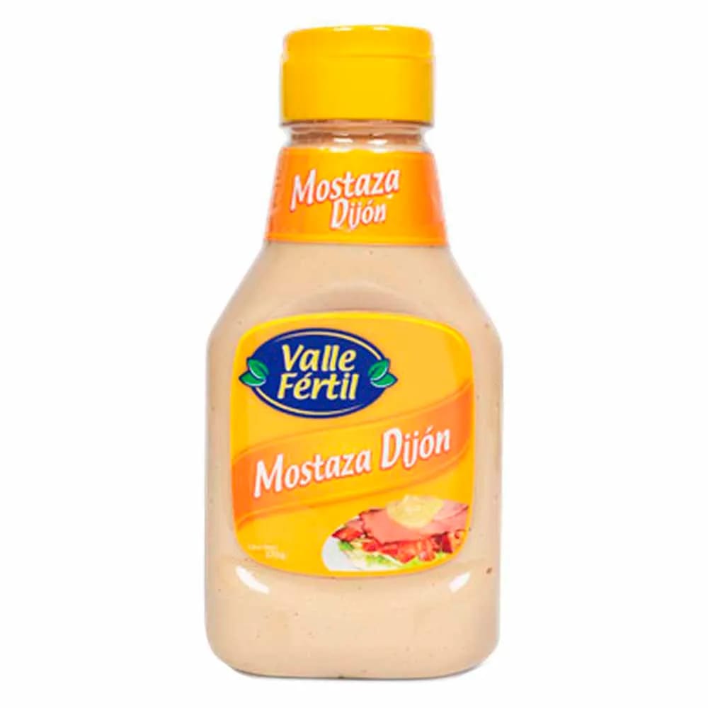 Mostaza Dijón VALLE FERTIL Botella 370g