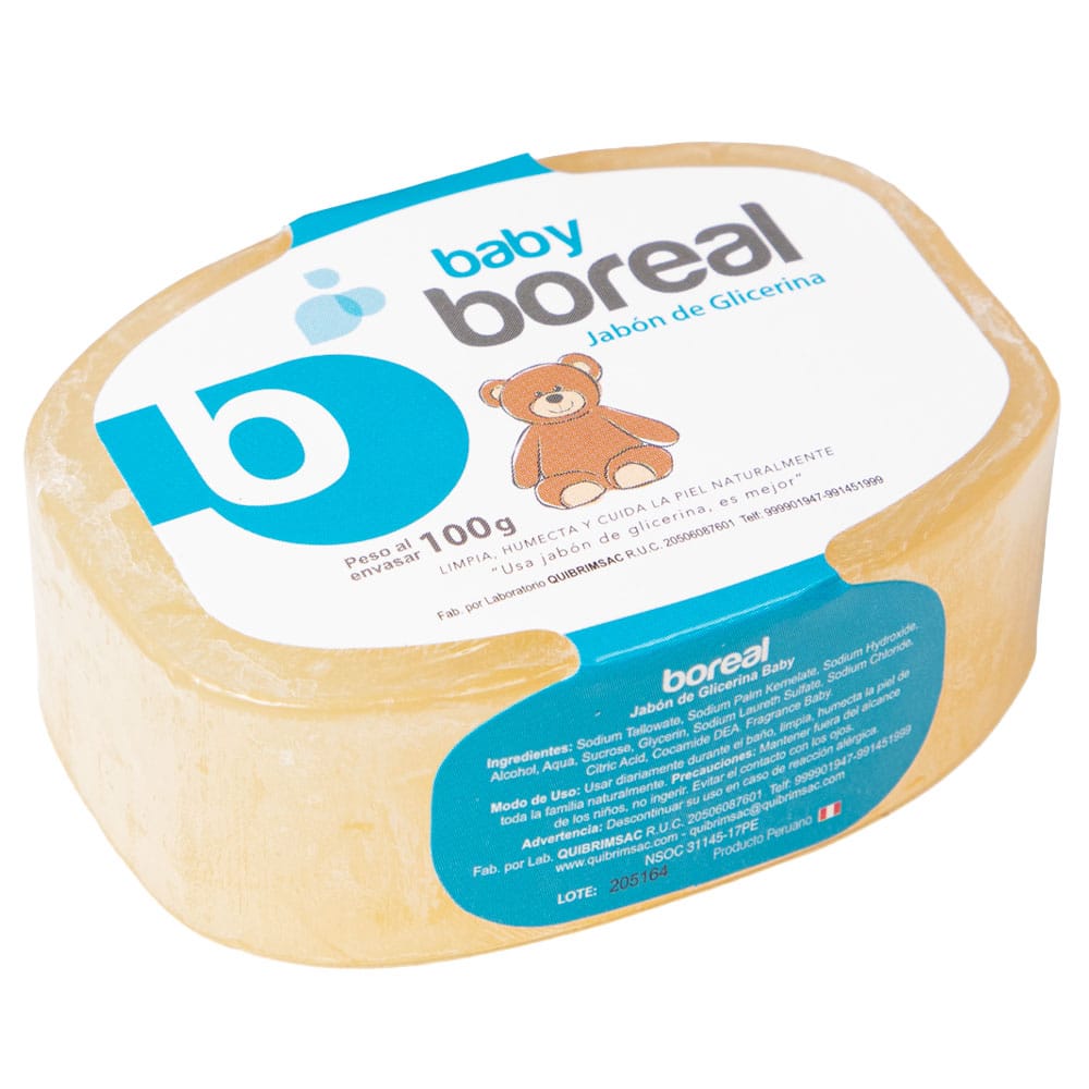 Jabón de Glicerina BOREAL Baby 100g Paquete 1un