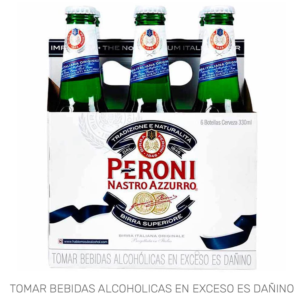 Cerveza PERONI Botella 330ml 6 Pack
