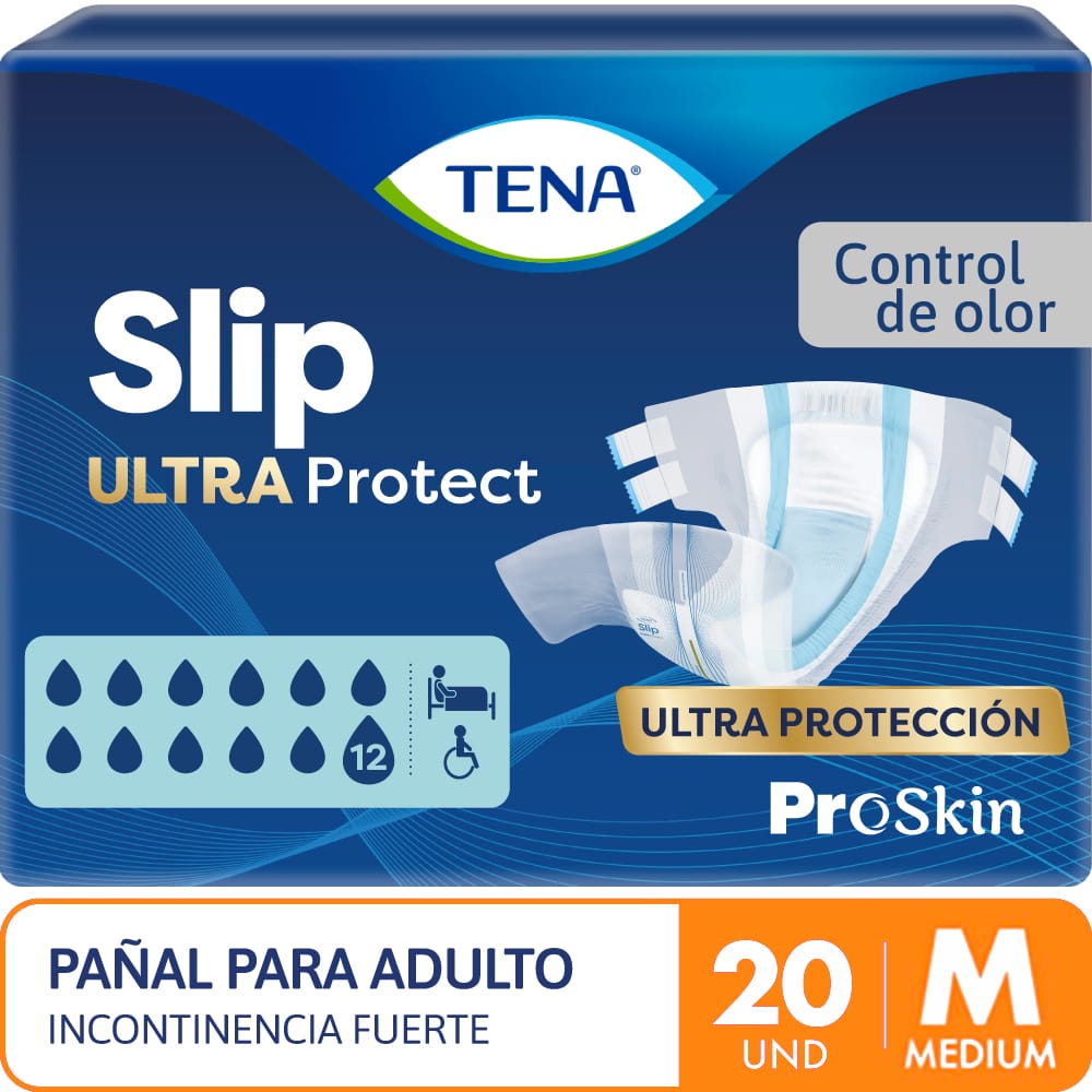 Pañal para Adulto TENA Slip Ultra Talla M Paquete 20un