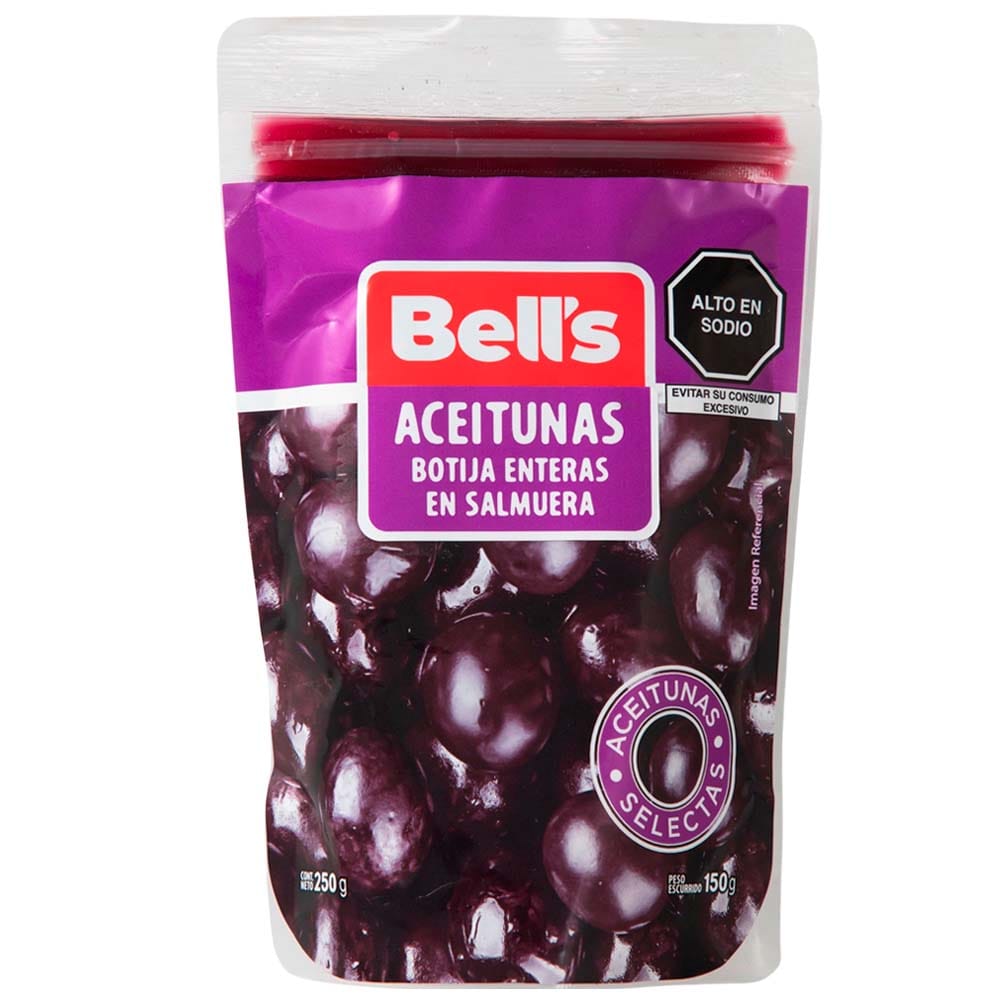 Aceitunas en Conserva BELL'S Botija Entera Bolsa 250g