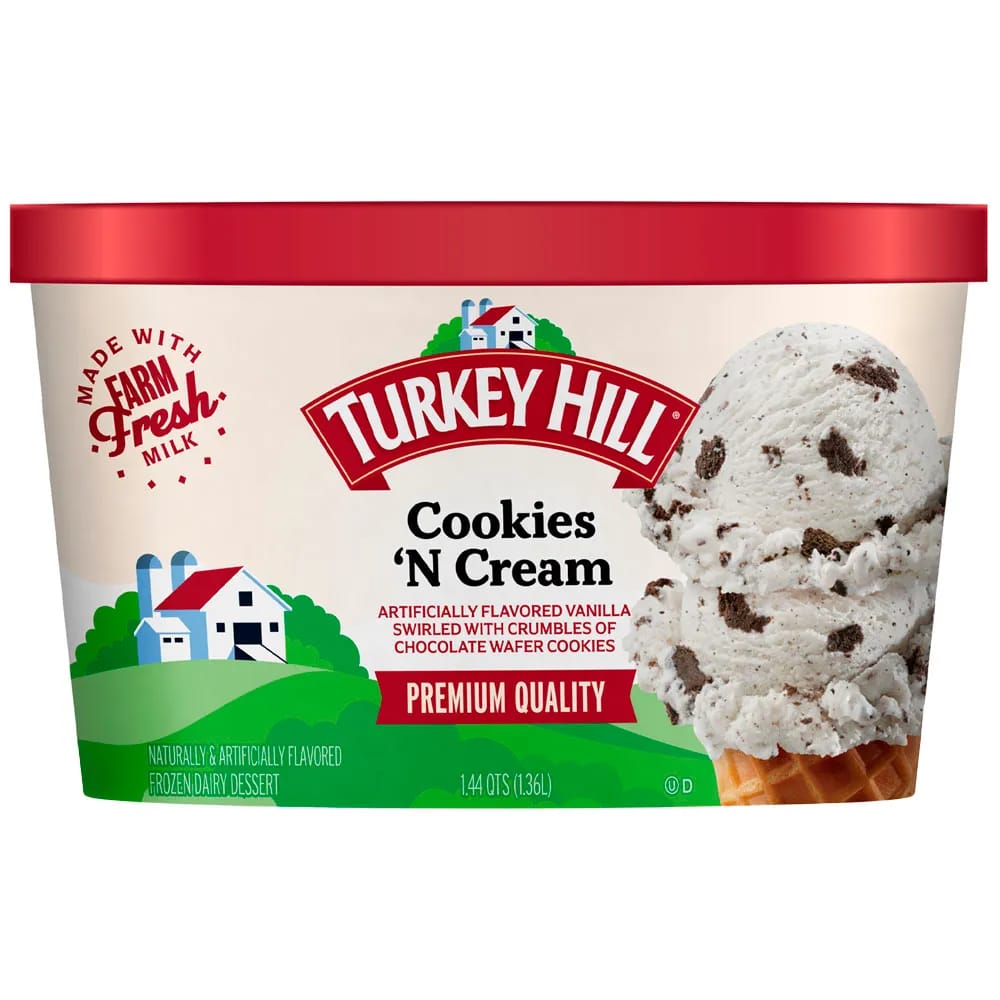 Helado Premium Cookies & Cream TURKEY HILL Caja 1.36L