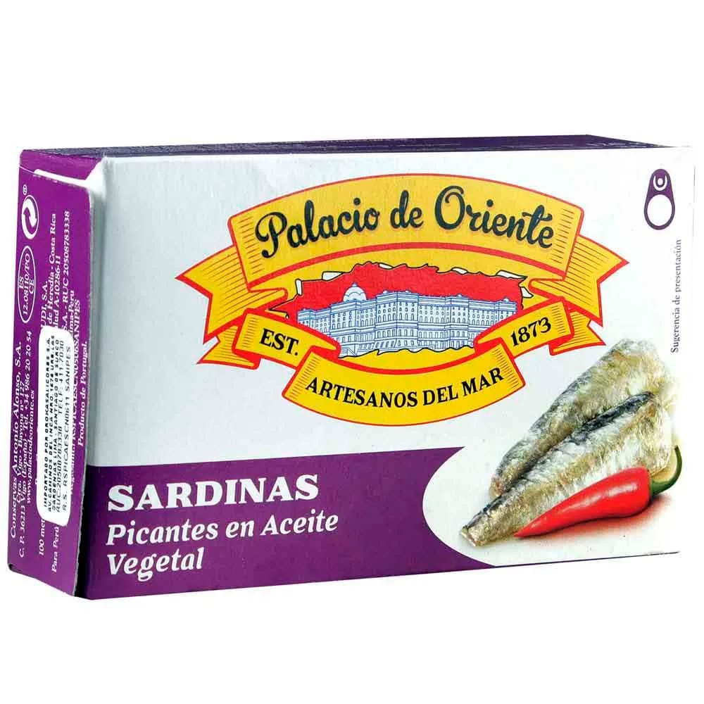 Sardina Picante en Aceite Vegetal PALACIO Caja 120g