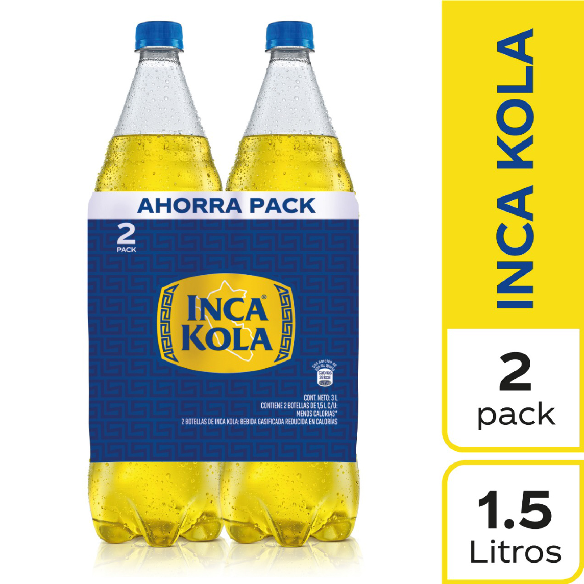 Gaseosa INCA KOLA Botella 1.5L Pack 2un
