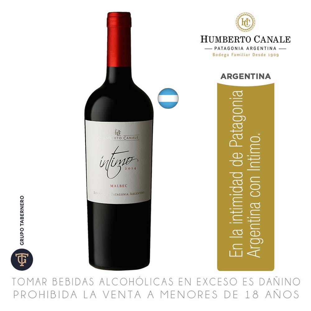 Vino HUMBERTO CANALE Íntimo Malbec Botella 750ml
