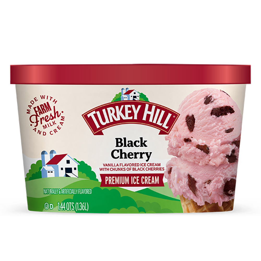 Helado de Crema Premium TURKEY HILL Black Cherry Caja 1.36L