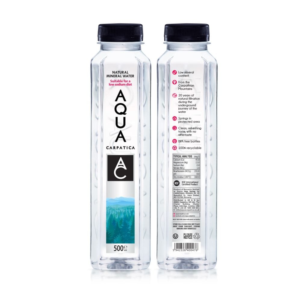 Agua sin Gas AQUA CARPATICA Natural Botella 500ml
