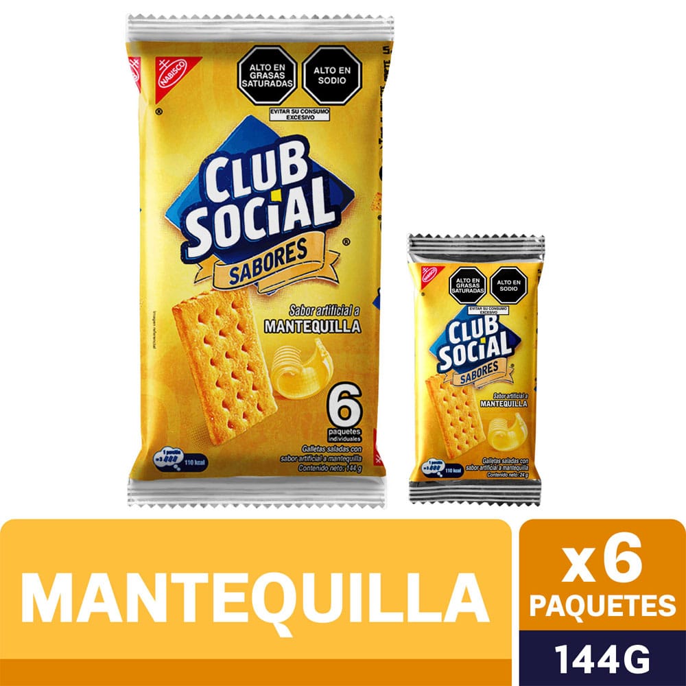 Galletas CLUB SOCIAL Mantequilla Bolsa 144g