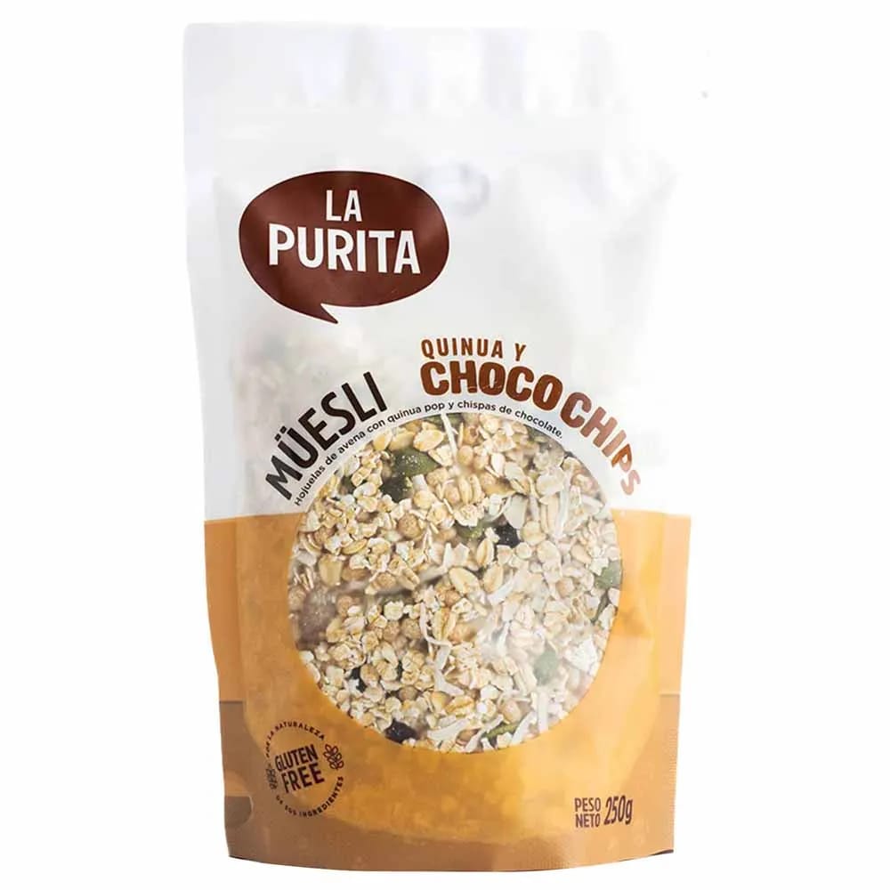 Quinua y Chocochips LA PURITA Muesli Doypack 250g