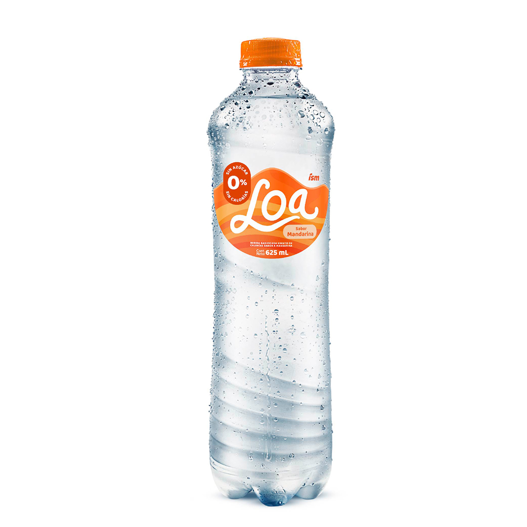 Agua Saborizada con Gas LOA Sabor a Mandarina Botella 625ml