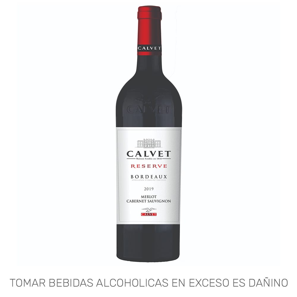 Vino Tinto CALVET Bordeaux Reserve Botella 750ml