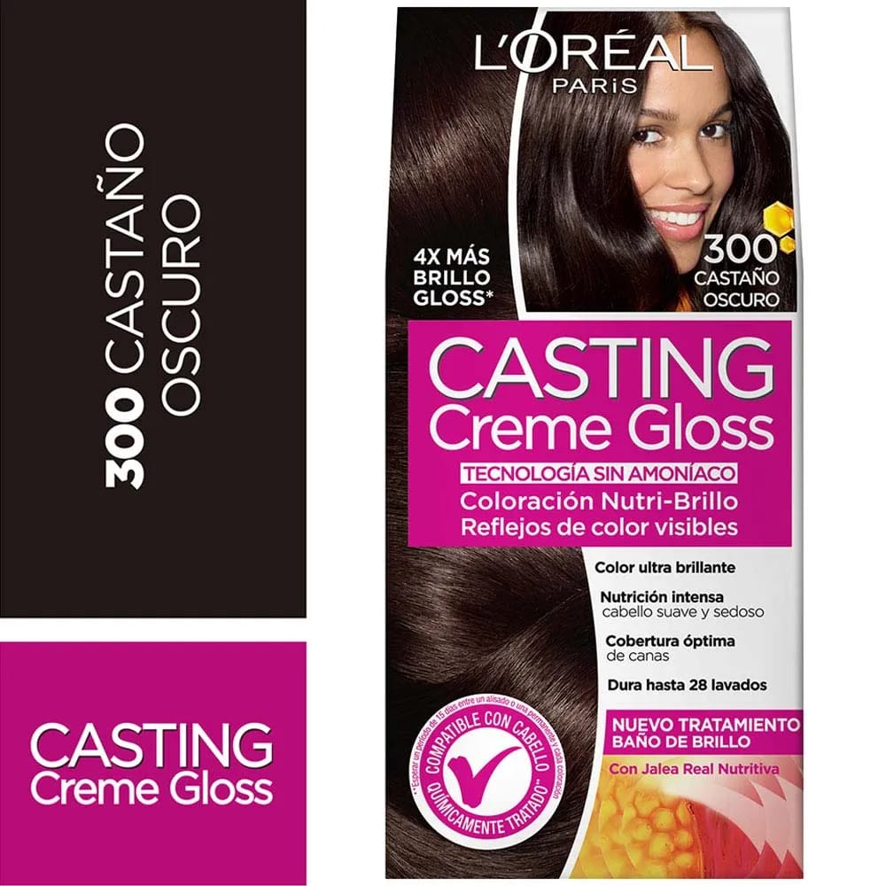 Tinte para Cabello CASTING Creme Gloss 300 Castaño Oscuro Caja 1un