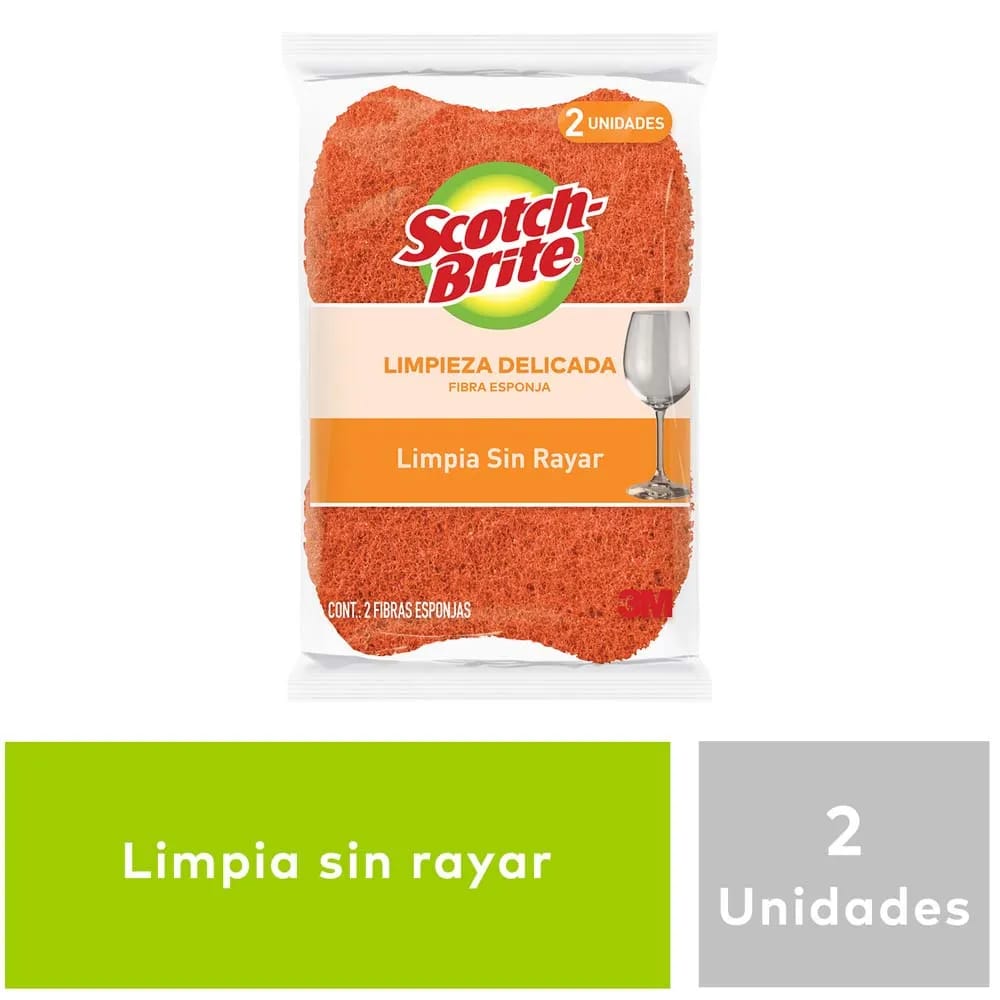 Esponja 2en1 Cero Rayas SCOTCH-BRITE Paquete 2un