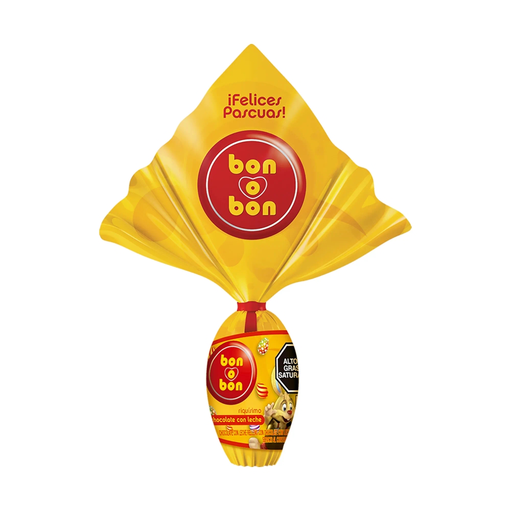 Huevo de Pascua BON O BON Chocolate con Leche Paquete 55g