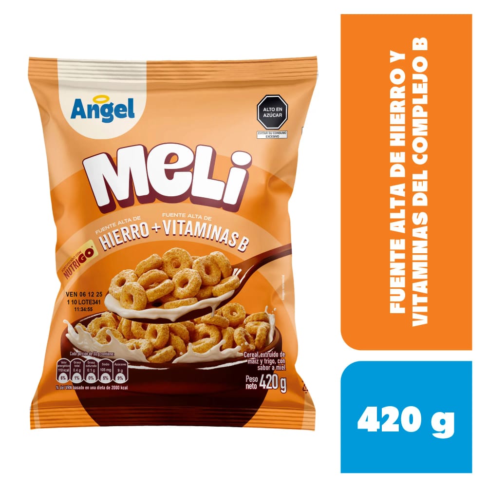 Cereal de Avena Maíz y Trigo ANGEL Meli Bolsa 420g