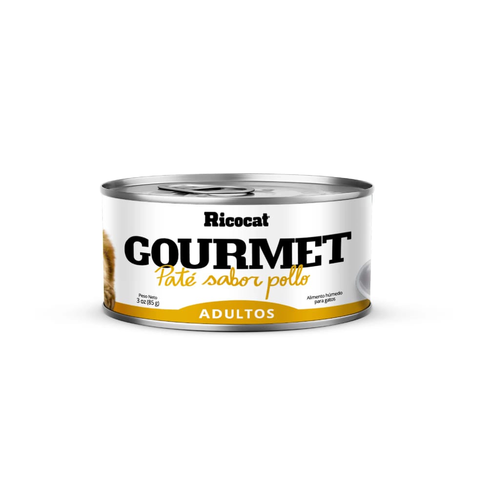 Alimento Húmedo para Gato RICOCAT Adulto Gourmet Sabor Pollo Lata 85g