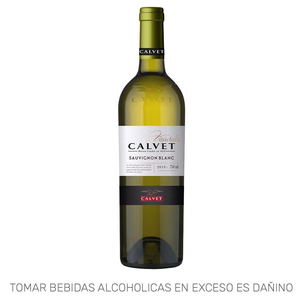Vino Blanco CALVET Varietals Sauvignon Blanc Botella 750ml